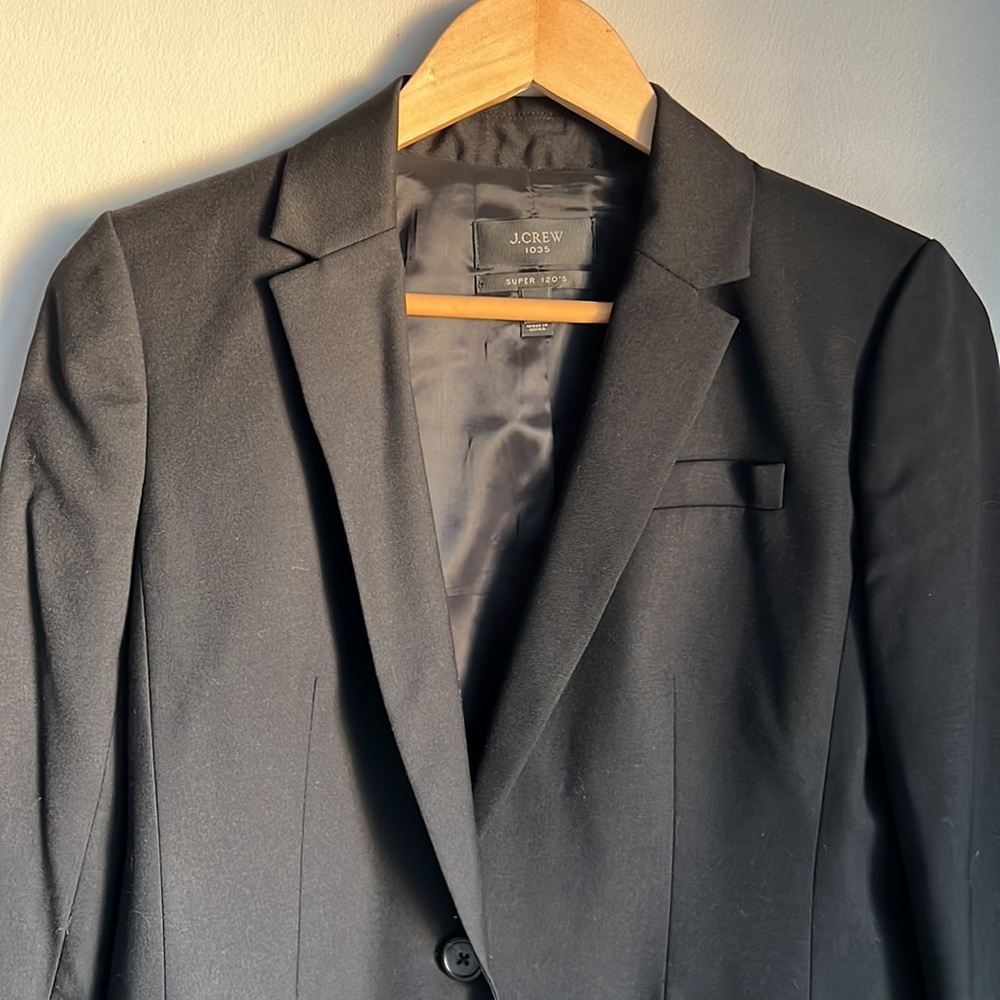 J. Crew || Black 1035 Campbell Super 120s Wool blazer - Picture 5 of 10
